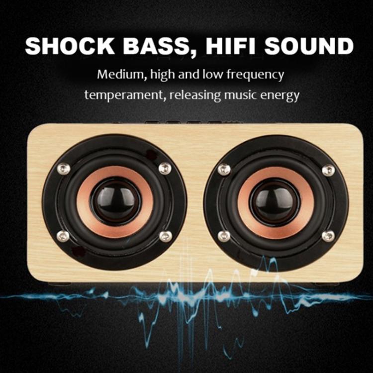 K5 Wooden Wireless Bluetooth Speaker, Support Bluetooth, AUX, TF Card, K5