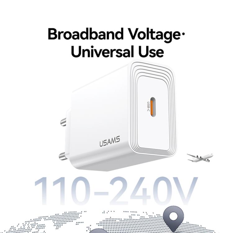 Chargeur rapide à port unique USAMS CC325 T69 PD 20W USB-C / Type-C, CC325