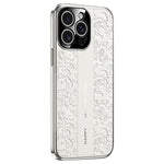 Coque de téléphone PC en cuir uni motif dragon nuage, pour iPhone 14 Pro Max