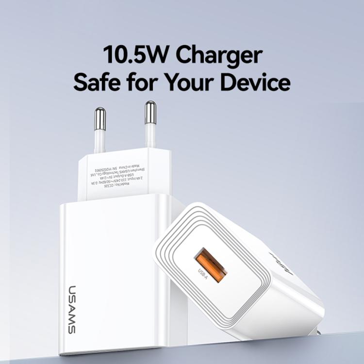 Chargeur à port USB unique USAMS CC326 T69 10,5W 2,1A, CC326