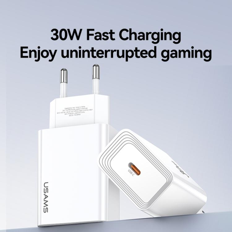 Chargeur rapide à port unique USAMS CC329 T69 PD 30W USB-C / Type-C, CC329