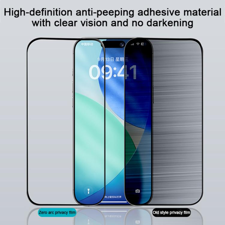 Protection d'écran en verre trempé Benks Zero Curve Edge anti-espion, Pour iPhone 17 Pro Max, Pour iPhone 17, Pour iPhone Air