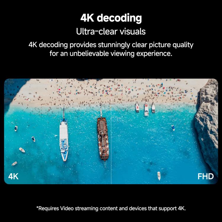 Clé TV Xiaomi Originale 2ème Génération Quad Core Cortex-A55 4K Ultra HD Dual-Band WiFi6 Google TV Stick, Version Globale avec Google Play, 2Go+8Go