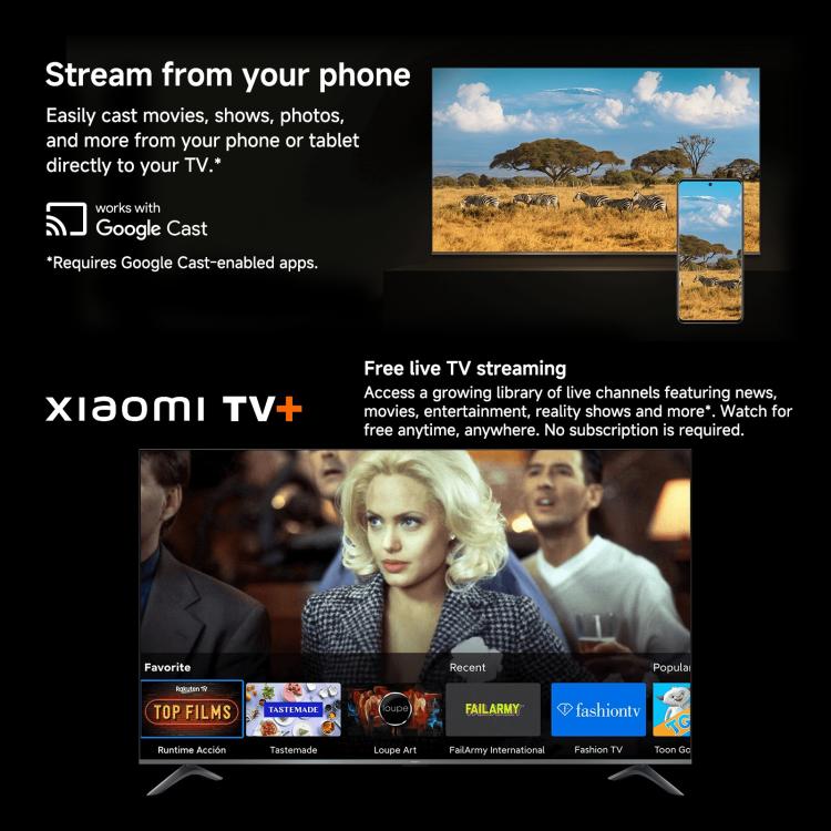 Clé TV Xiaomi Originale 2ème Génération Quad Core Cortex-A55 4K Ultra HD Dual-Band WiFi6 Google TV Stick, Version Globale avec Google Play, 2Go+8Go