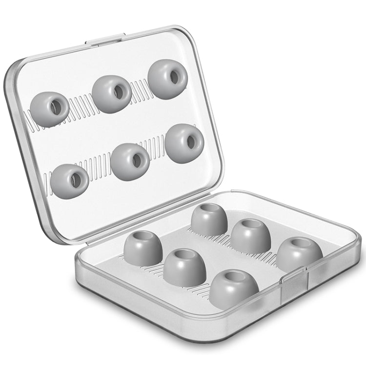 12 embouts d'écouteurs sans fil en mousse à mémoire de forme remplaçables pour AirPods Pro, avec boîte de rangement, mousse à mémoire de forme gris