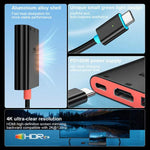 Station d’accueil de bureau 3 en 1 Type-C vers HDMI + USB 3.0 + port de charge Type-C PD, pour Nintendo Switch