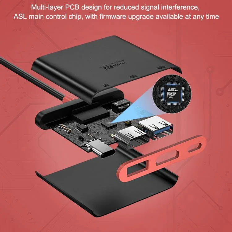 Station d’accueil de bureau 3 en 1 Type-C vers HDMI + USB 3.0 + port de charge Type-C PD, pour Nintendo Switch
