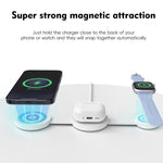 Chargeur sans fil magnétique pliable 3 en 1 U50 15 W