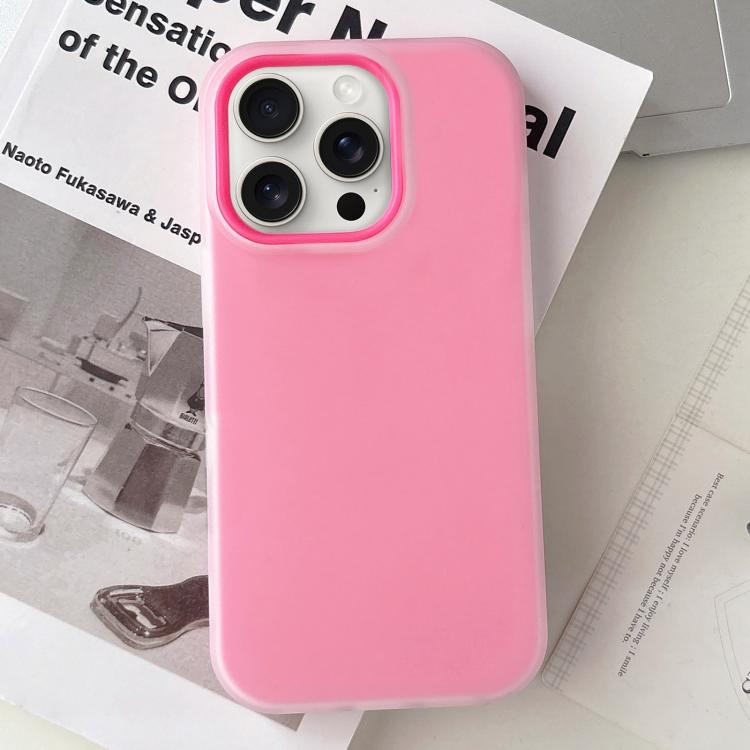 Coque de téléphone hybride PC TPU effet mat couleur gelée, pour iPhone 15 Pro Max, pour iPhone 15 Pro, pour iPhone 15 Plus, pour iPhone 15