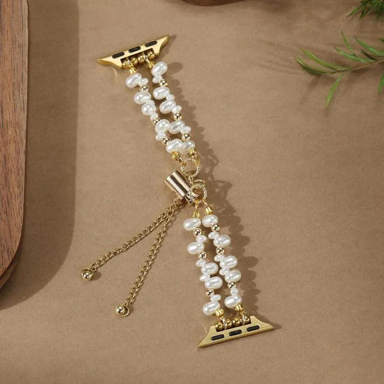 Bracelet de montre en métal à perles irrégulières xDfind, compatible avec Apple Watch 42/44/45/46/49 mm et Apple Watch 38/40/41/S11 42 mm.