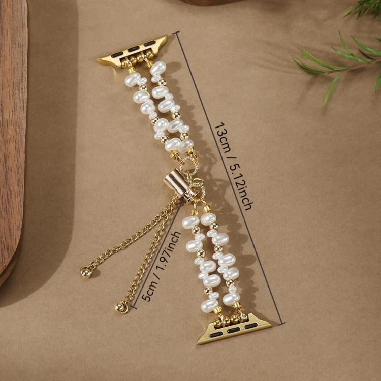 Bracelet de montre en métal à perles irrégulières xDfind, compatible avec Apple Watch 42/44/45/46/49 mm et Apple Watch 38/40/41/S11 42 mm.