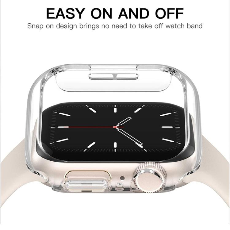 Coque de montre xDfind en polycarbonate givré ajouré, demi-couverture, pour Apple Watch Series 6/5/4/SE 44 mm, pour Apple Watch Series 6/5/4/SE 40 mm, pour Apple Watch Series 11 46 mm/10 46 mm, pour Apple Watch Series 11 42 mm/10 42 mm