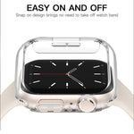 Coque de montre xDfind en polycarbonate givré ajouré, demi-couverture, pour Apple Watch Ultra 3/2/1 49 mm, Apple Watch Series 9/8/7 45 mm, Apple Watch Series 9/8/7 41 mm, Apple Watch Series 3/2/1 38 mm