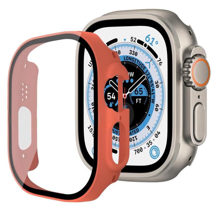 Protection d'écran xDfind en verre trempé avec boîtier en polycarbonate intégré, compatible avec Apple Watch Ultra 3/2/1 49 mm, Apple Watch Series 9/8/7 45 mm, Apple Watch Series 9/8/7 41 mm et Apple Watch Series 3/2/1 38 mm.