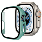 Protection d'écran xDfind en verre trempé avec boîtier en polycarbonate intégré, compatible avec Apple Watch Ultra 3/2/1 49 mm, Apple Watch Series 9/8/7 45 mm, Apple Watch Series 9/8/7 41 mm et Apple Watch Series 3/2/1 38 mm.