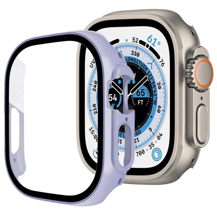 Protection d'écran xDfind en verre trempé avec boîtier en polycarbonate intégré, compatible avec Apple Watch Ultra 3/2/1 49 mm, Apple Watch Series 9/8/7 45 mm, Apple Watch Series 9/8/7 41 mm et Apple Watch Series 3/2/1 38 mm.