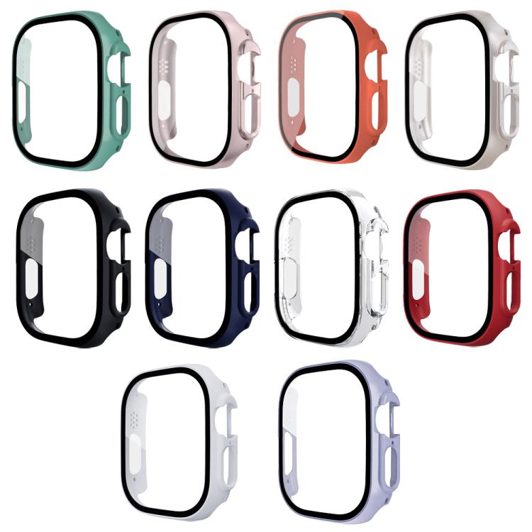 Protection d'écran xDfind en verre trempé avec boîtier en polycarbonate intégré, compatible avec Apple Watch Ultra 3/2/1 49 mm, Apple Watch Series 9/8/7 45 mm, Apple Watch Series 9/8/7 41 mm et Apple Watch Series 3/2/1 38 mm.
