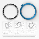 Bague de lunette en acier pour montre connectée, version E, pour Samsung Galaxy Watch 3 41mm, pour Samsung Galaxy Watch 3 45mm