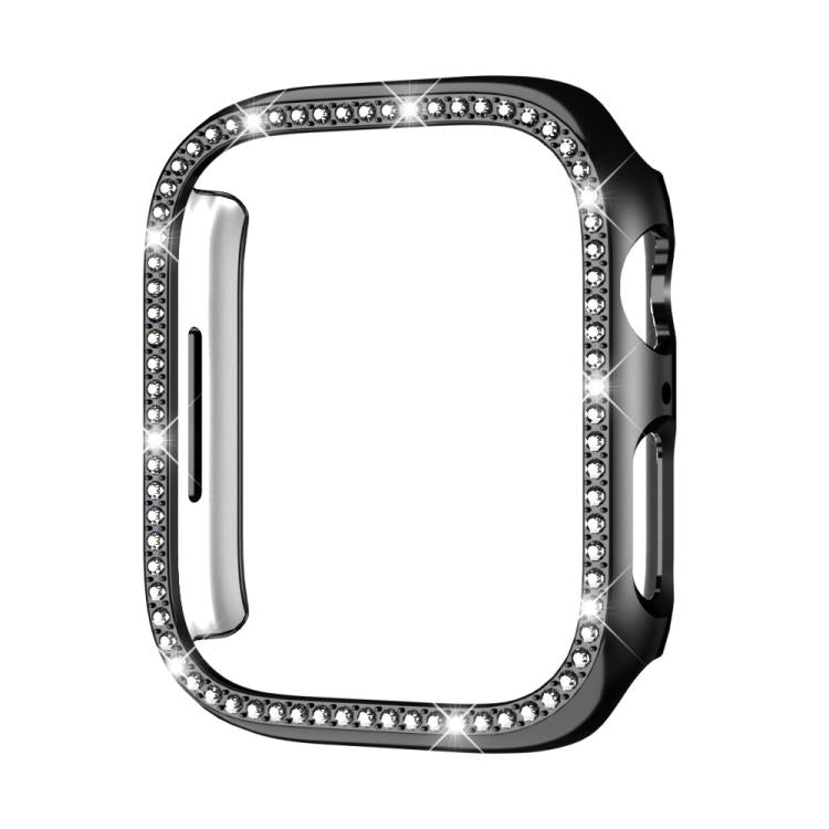 Boîtier de montre xDfind à motif diamant ajouré à une rangée, compatible avec Apple Watch Series 11 46 mm / 10 46 mm et Apple Watch Series 11 42 mm / 10 42 mm