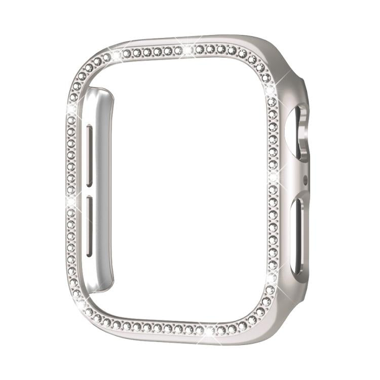 Boîtier de montre xDfind à motif diamant ajouré à une rangée, compatible avec Apple Watch Series 11 46 mm / 10 46 mm et Apple Watch Series 11 42 mm / 10 42 mm