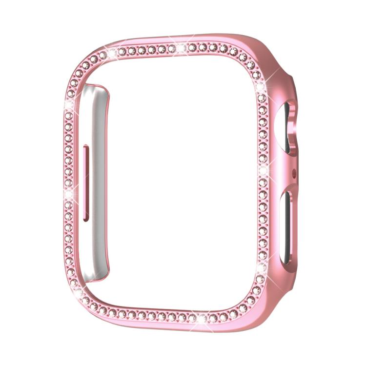 Boîtier de montre xDfind à motif diamant ajouré à une rangée, compatible avec Apple Watch Series 11 46 mm / 10 46 mm et Apple Watch Series 11 42 mm / 10 42 mm