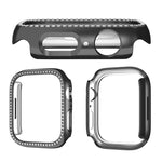 Boîtier de montre xDfind à motif diamant ajouré à une rangée, compatible avec Apple Watch Series 11 46 mm / 10 46 mm et Apple Watch Series 11 42 mm / 10 42 mm