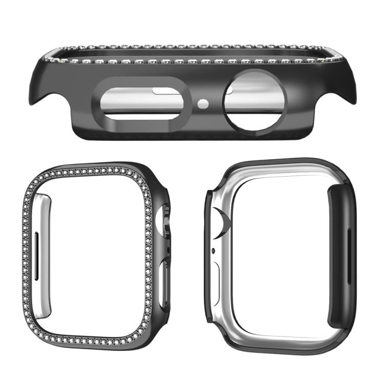 Boîtier de montre xDfind à motif diamant ajouré à une rangée, compatible avec Apple Watch Series 11 46 mm / 10 46 mm et Apple Watch Series 11 42 mm / 10 42 mm