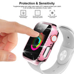 Boîtier de montre xDfind à motif diamant ajouré à une rangée, compatible avec Apple Watch Series 11 46 mm / 10 46 mm et Apple Watch Series 11 42 mm / 10 42 mm