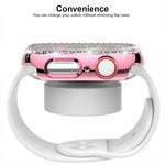 Boîtier de montre xDfind à motif diamant ajouré à une rangée, compatible avec Apple Watch Series 11 46 mm / 10 46 mm et Apple Watch Series 11 42 mm / 10 42 mm
