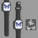Bracelet de montre en silicone xDfind avec gravure laser 3D, compatible avec Apple Watch 42/44/45/46/49 mm et Apple Watch 38/40/41/S11 42 mm.