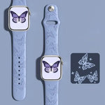 Bracelet de montre en silicone xDfind avec gravure laser 3D, compatible avec Apple Watch 42/44/45/46/49 mm et Apple Watch 38/40/41/S11 42 mm.