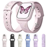 Bracelet de montre en silicone xDfind avec gravure laser 3D, compatible avec Apple Watch 42/44/45/46/49 mm et Apple Watch 38/40/41/S11 42 mm.