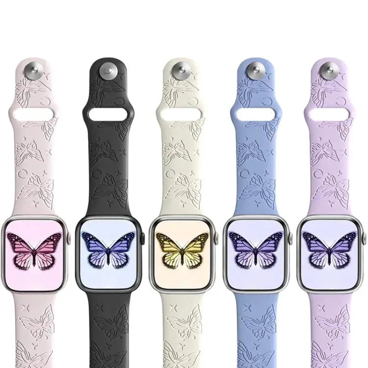 Bracelet de montre en silicone xDfind avec gravure laser 3D, compatible avec Apple Watch 42/44/45/46/49 mm et Apple Watch 38/40/41/S11 42 mm.