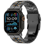 Bracelet de montre en alliage de titane bicolore détachable de 26 mm de large avec fermoir de sécurité, pour Apple Watch 46 mm / 49 mm / 45 mm / 44 mm