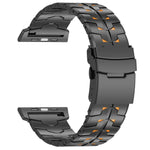 Bracelet de montre en alliage de titane bicolore détachable de 26 mm de large avec fermoir de sécurité, pour Apple Watch 46 mm / 49 mm / 45 mm / 44 mm