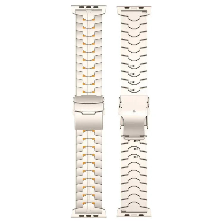 Bracelet de montre en alliage de titane bicolore détachable de 26 mm de large avec fermoir de sécurité, pour Apple Watch 46 mm / 49 mm / 45 mm / 44 mm