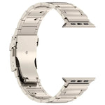 Bracelet de montre en alliage de titane avec fermoir de sécurité à dégagement rapide en forme de I, compatible avec les Apple Watch 46 mm / 49 mm / 45 mm / 44 mm et 42 mm / 41 mm / 40 mm / 38 mm.