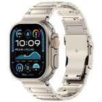 Bracelet de montre en alliage de titane avec fermoir de sécurité à dégagement rapide en forme de I, compatible avec les Apple Watch 46 mm / 49 mm / 45 mm / 44 mm et 42 mm / 41 mm / 40 mm / 38 mm.
