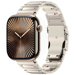 Bracelet de montre en alliage de titane avec fermoir de sécurité à dégagement rapide en forme de I, compatible avec les Apple Watch 46 mm / 49 mm / 45 mm / 44 mm et 42 mm / 41 mm / 40 mm / 38 mm.