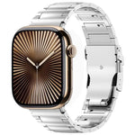 Bracelet de montre en alliage de titane avec fermoir de sécurité à dégagement rapide en forme de I, compatible avec les Apple Watch 46 mm / 49 mm / 45 mm / 44 mm et 42 mm / 41 mm / 40 mm / 38 mm.