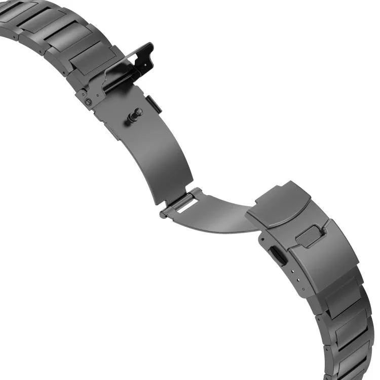 Bracelet de montre en alliage de titane avec fermoir de sécurité à dégagement rapide en forme de I, compatible avec les Apple Watch 46 mm / 49 mm / 45 mm / 44 mm et 42 mm / 41 mm / 40 mm / 38 mm.