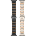 Bracelet de montre en alliage de titane avec fermoir de sécurité en forme de I, compatible avec les Apple Watch 46 mm / 49 mm / 45 mm / 44 mm et 42 mm / 41 mm / 40 mm / 38 mm.