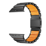 Bracelet de montre en acier inoxydable avec boucle magnétique Norman intégrée et une seule perle, pour Apple Watch 46 mm / 49 mm / 45 mm / 44 mm