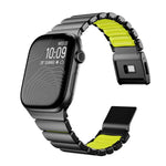 Bracelet de montre en acier inoxydable avec boucle magnétique Norman intégrée et une seule perle, pour Apple Watch 46 mm / 49 mm / 45 mm / 44 mm