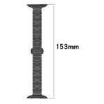 Bracelet de montre fin en alliage de titane avec boucle papillon à trois billes, compatible avec les Apple Watch 46 mm / 49 mm / 45 mm / 44 mm et 42 mm / 41 mm / 40 mm / 38 mm.