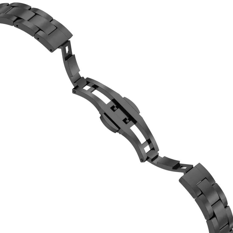 Bracelet de montre fin en alliage de titane avec boucle papillon à trois billes, compatible avec les Apple Watch 46 mm / 49 mm / 45 mm / 44 mm et 42 mm / 41 mm / 40 mm / 38 mm.