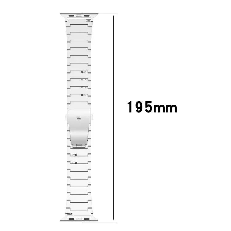 Bracelet de montre en alliage de titane avec boucle plate à dégagement rapide à une bille, compatible avec les Apple Watch 46 mm / 49 mm / 45 mm / 44 mm et 42 mm / 41 mm / 40 mm / 38 mm.