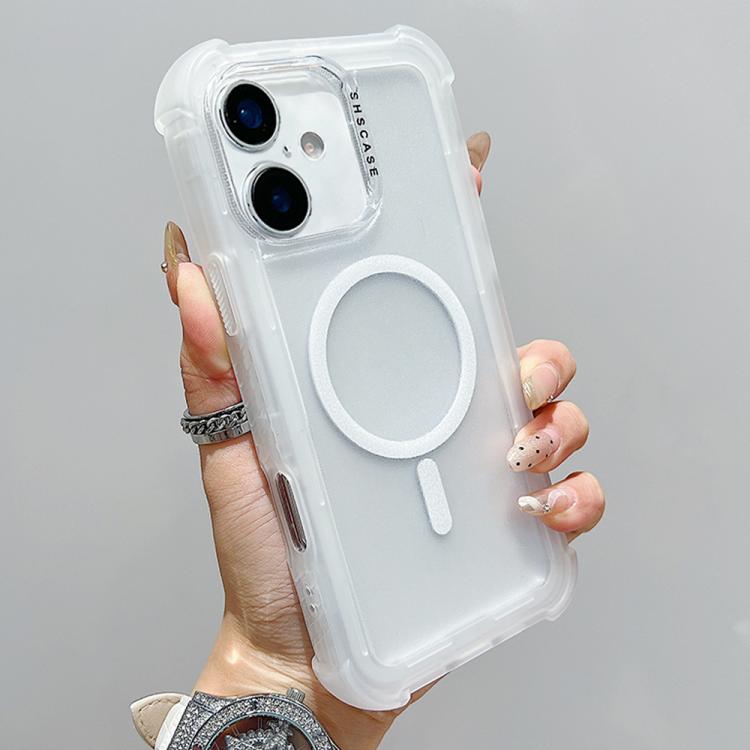 Coque de téléphone MagSafe hybride 3-en-1 en PC et TPU mat transparent, pour iPhone 17 Pro Max, pour iPhone 17 Pro, pour iPhone 17, pour iPhone Air, pour iPhone 16 Pro Max, pour iPhone 16 Pro, pour iPhone 16 Plus, pour iPhone 16