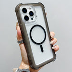 Coque de téléphone MagSafe hybride 3-en-1 en TPU mat transparent, pour iPhone 15 Pro Max, pour iPhone 15 Pro, pour iPhone 15 Plus, pour iPhone 15, pour iPhone 14 Plus, pour iPhone 14, pour iPhone 14 Pro, pour iPhone 14 Pro Max