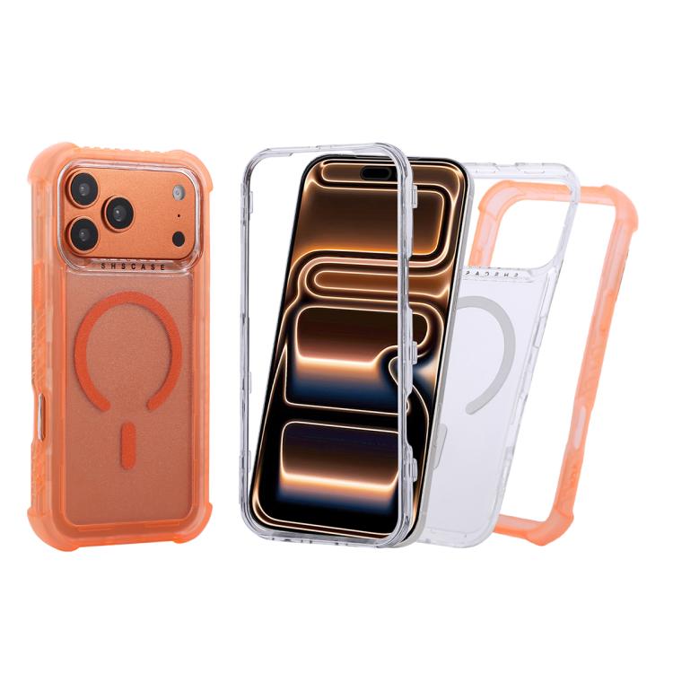 Coque de téléphone MagSafe hybride 3-en-1 en PC et TPU mat transparent, pour iPhone 17 Pro Max, pour iPhone 17 Pro, pour iPhone 17, pour iPhone Air, pour iPhone 16 Pro Max, pour iPhone 16 Pro, pour iPhone 16 Plus, pour iPhone 16